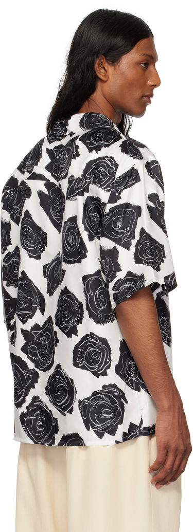 Skjorte Marni Marni Cybele Print Silk Bowling Shirt Hvid | CUMU0213A5 UTSG32, 2