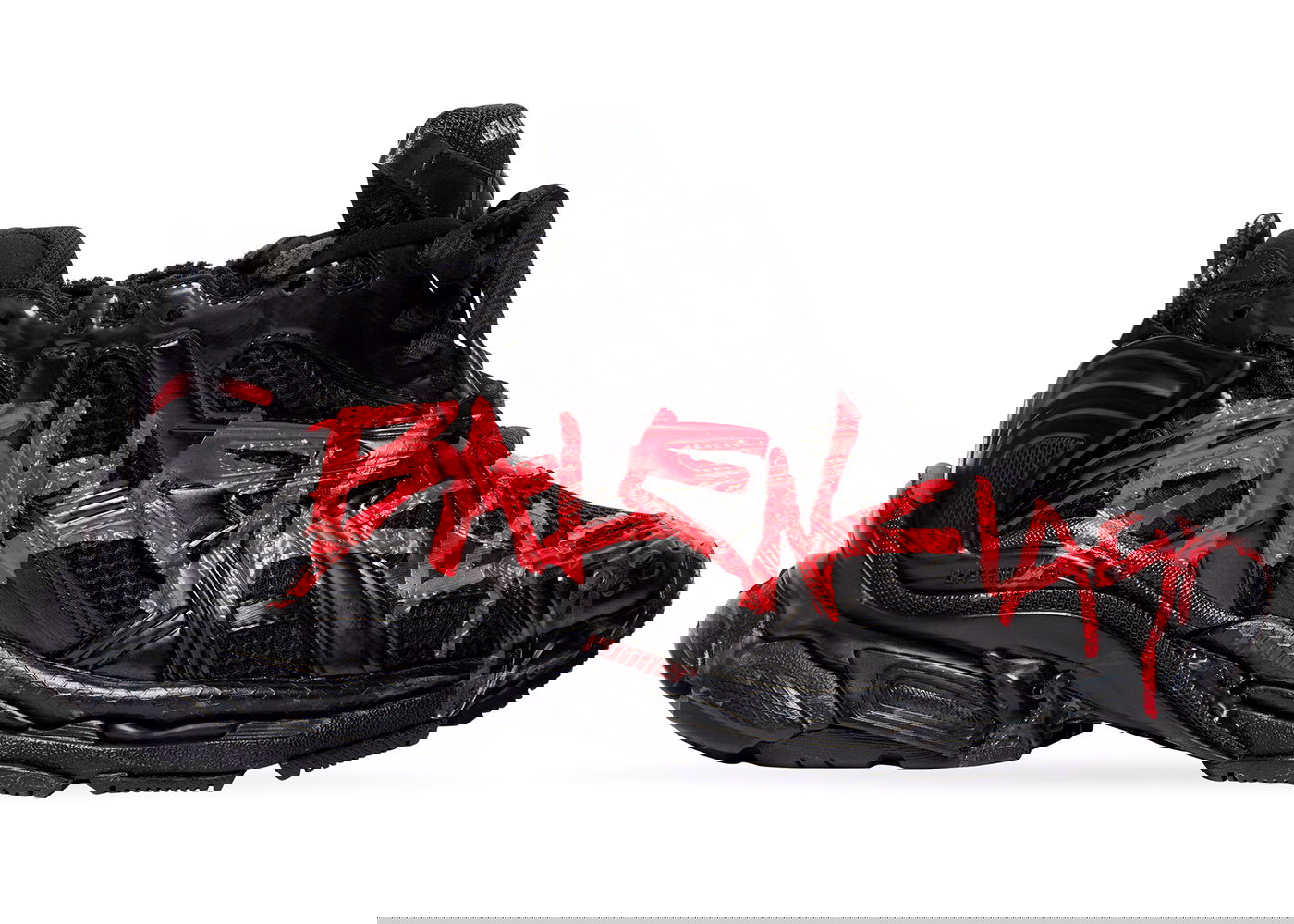 Sneakers og sko Balenciaga Runner Graffiti "Black Red" Sort | 677403W3RBQ1060, 0