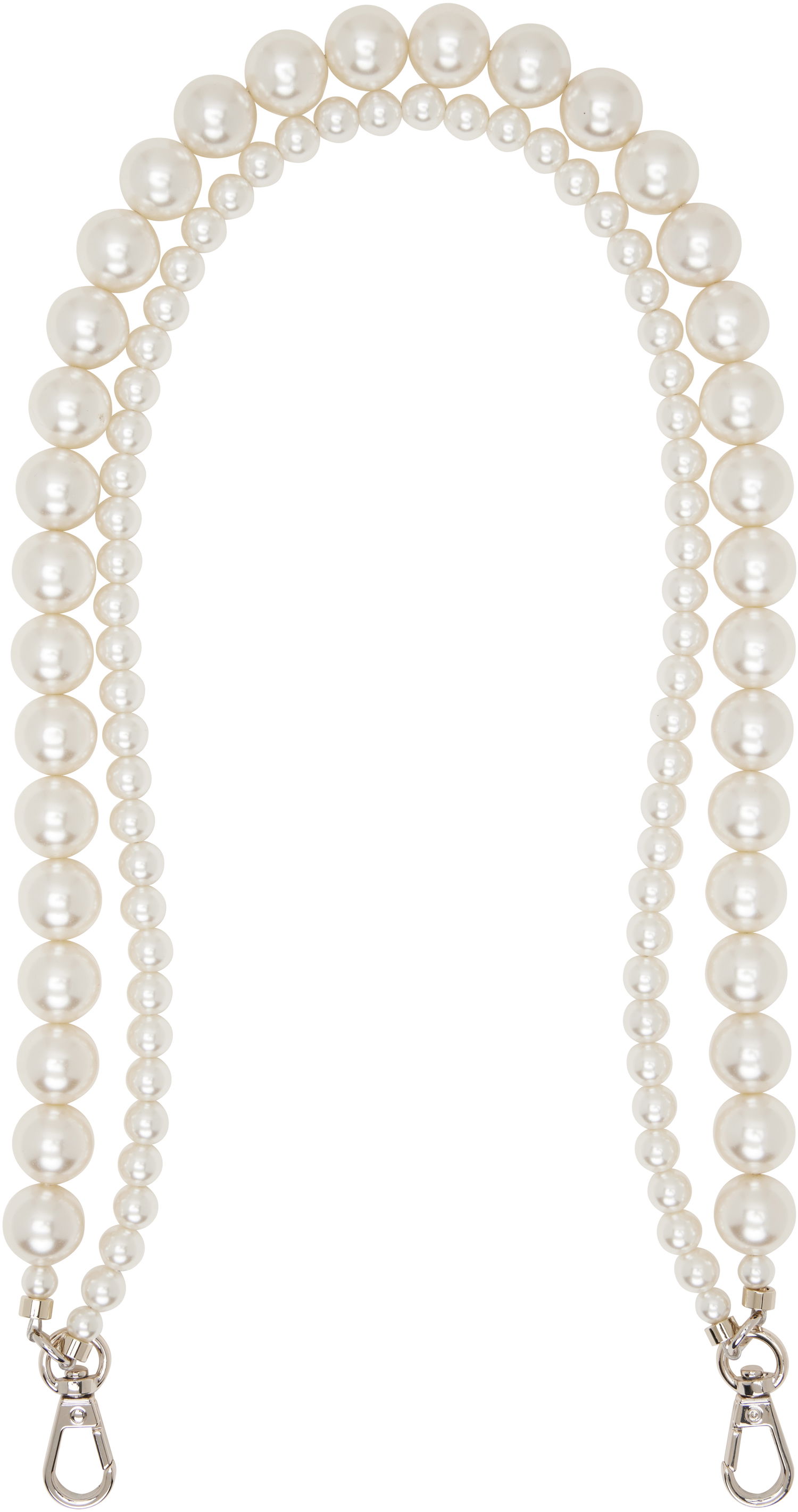 Halskæde Simone Rocha Simone Rocha Faux-Pearl Bag Strap Hvid | STRAP2-M 0904, 0