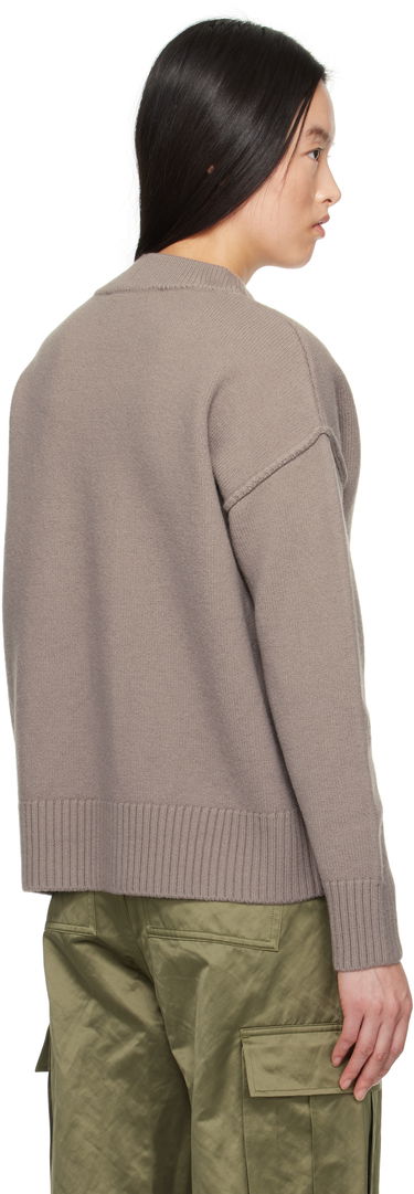 Sweater AMI AMI Paris Ami de Coeur Wool Cardigan Grå | UKC090.KN0090, 2