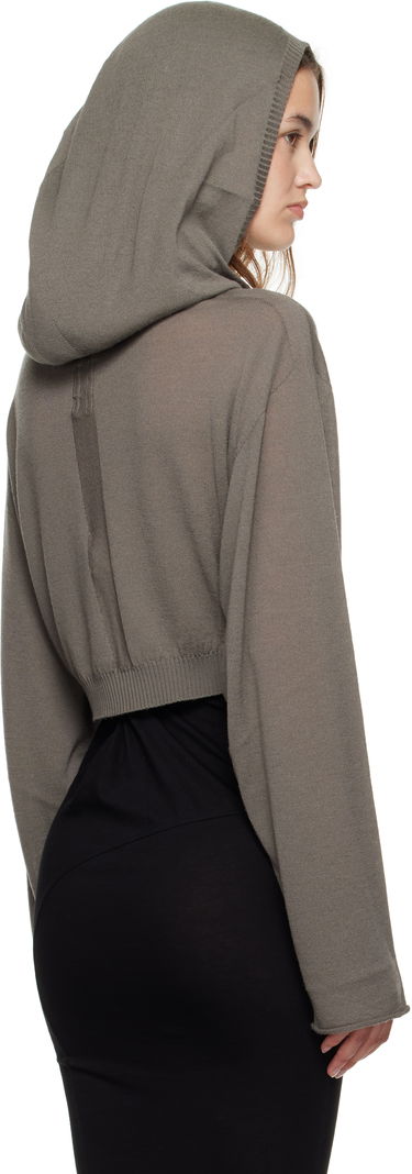 Sweatshirt Rick Owens Rick Owens Cropped Hooded Tunic Grå | RP02E4632 M, 2
