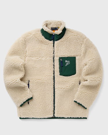 Jakke Polo by Ralph Lauren Sherpa Fleece Full Zip Pullover with Chest Pocket Beige | 710980869002, 2