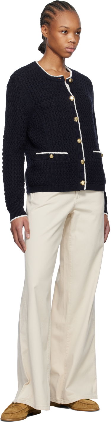 Sweater rag & bone Rag & Bone Daria Knit Cardigan Mørkeblå | WAS24P045SD45, 3