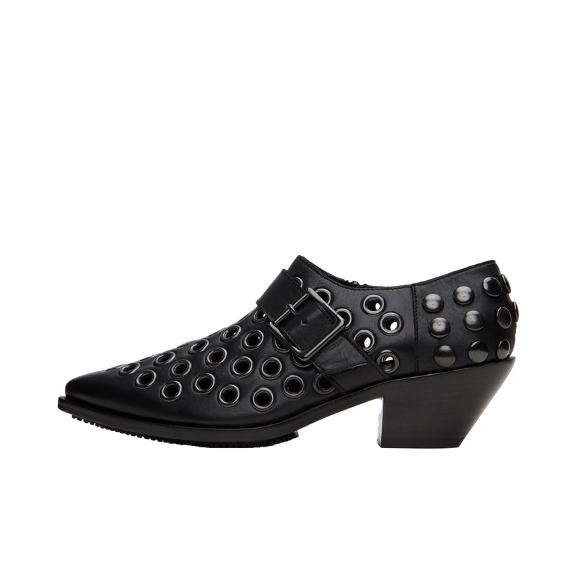 Sneakers og sko Junya Watanabe Steer Oiled Studded Leather Heels Sort | JL-K106-001