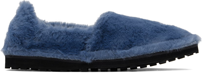 Tøj Marni Marni Faux-Fur Loafers Blå | MOMR006402 P8211
