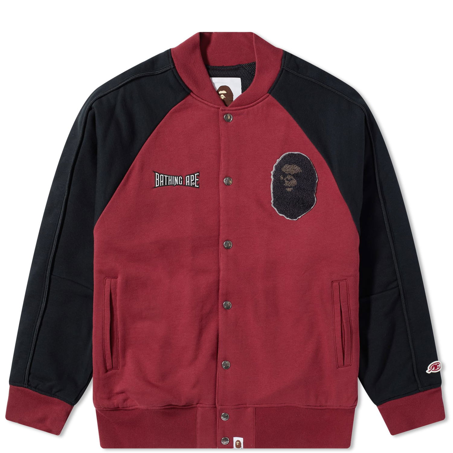 Jakke BAPE Sweat Varsity Jacket Burgundy Bourgogne | 001LJJ301017M-BGD, 0