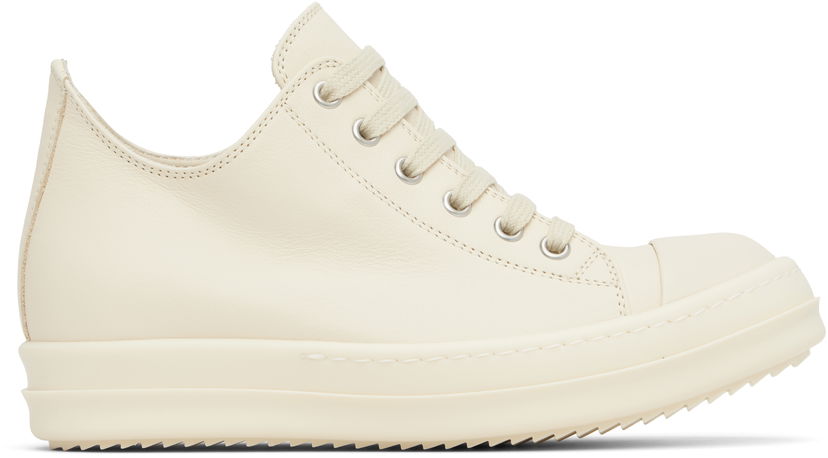 Sneakers og sko Rick Owens Rick Owens Hollywood Low Sneaks Hvid | RO01E7891 LCO