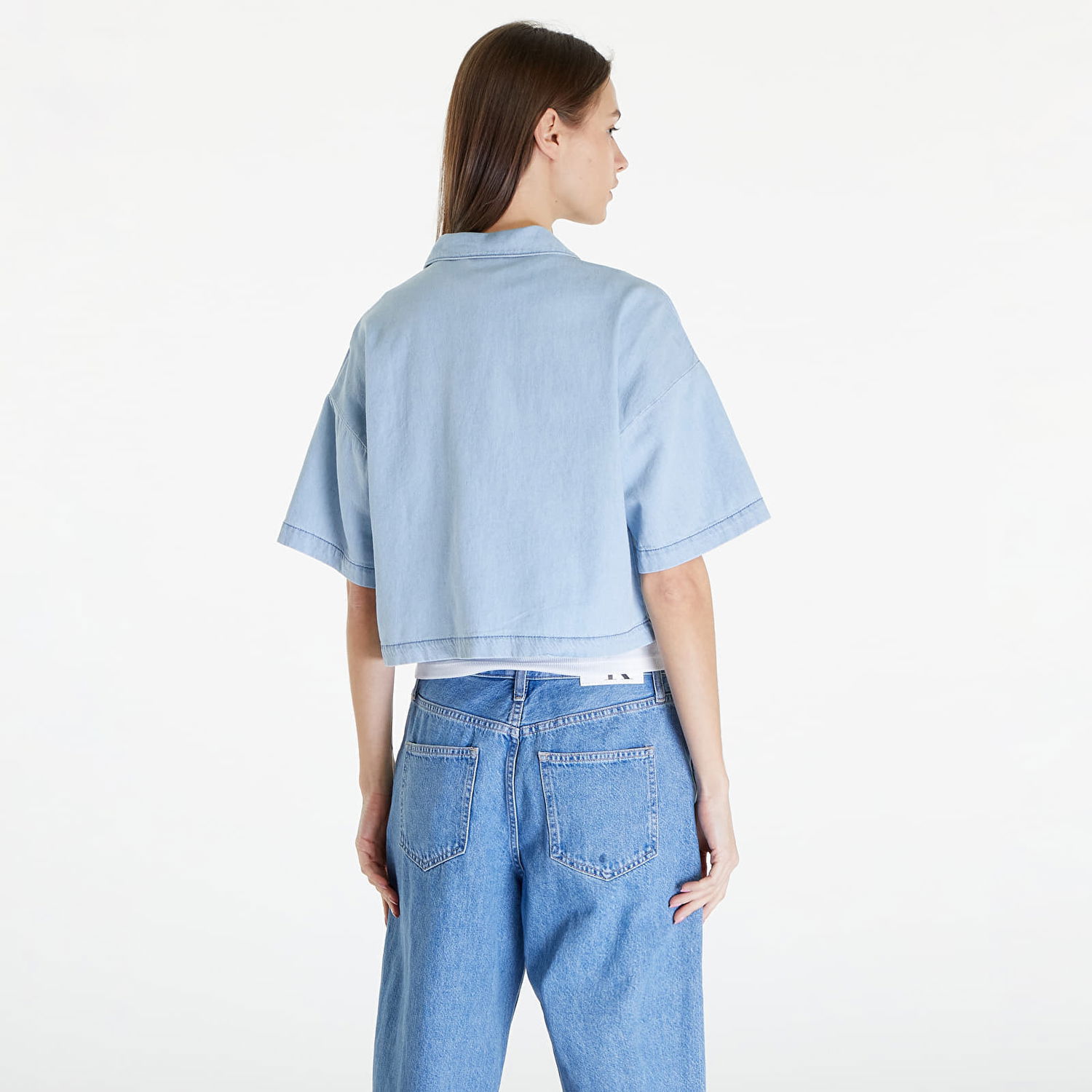 Skjorte Tommy Hilfiger Chambray Blouse Denim Medium Blå | DW0DW17801 1A5, 1