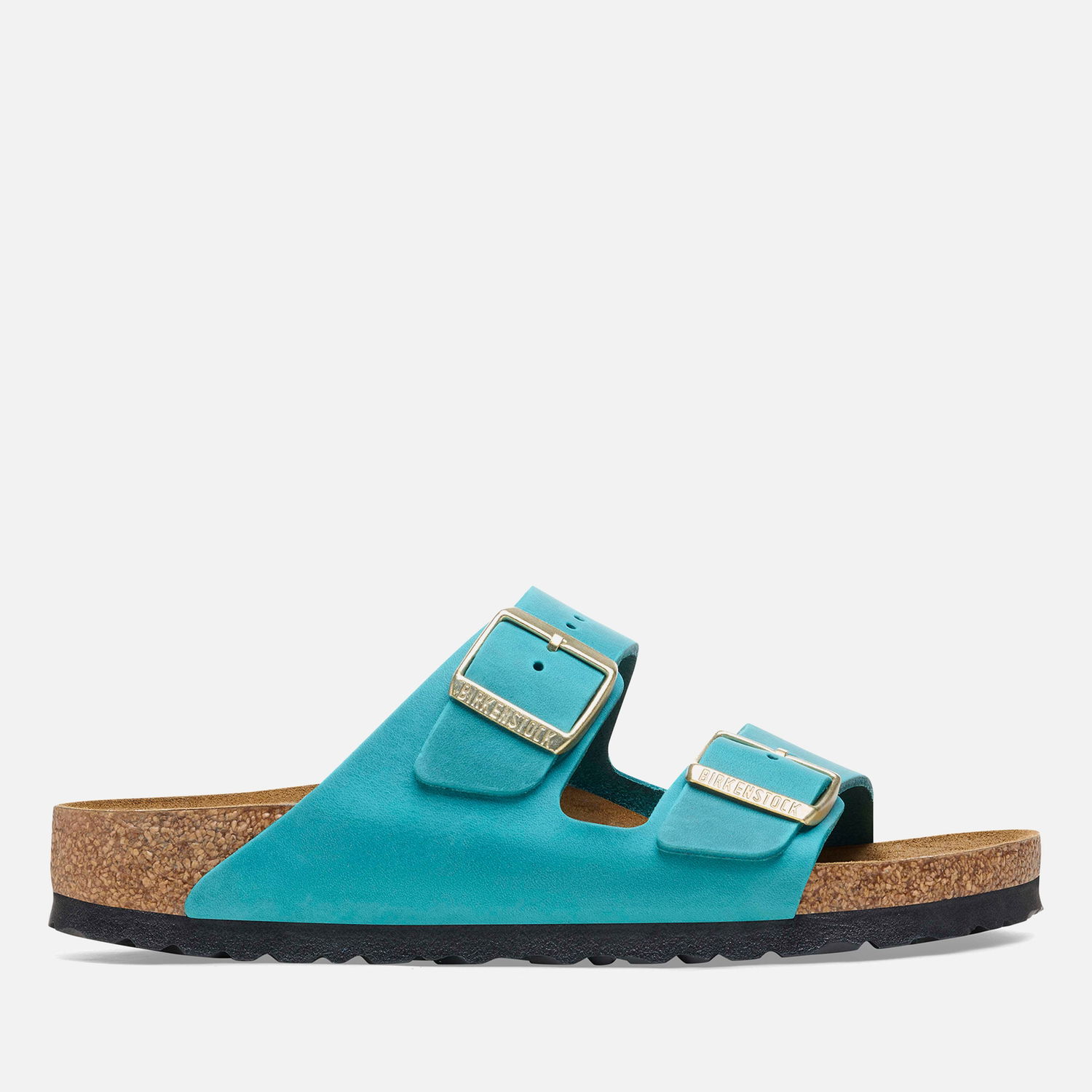 Sneakers og sko Birkenstock Women's Arizona Slim Fit Oiled Leather Double Strap Sandals - Biscay Blue - UK 3.5 Blå | 1026537, 0
