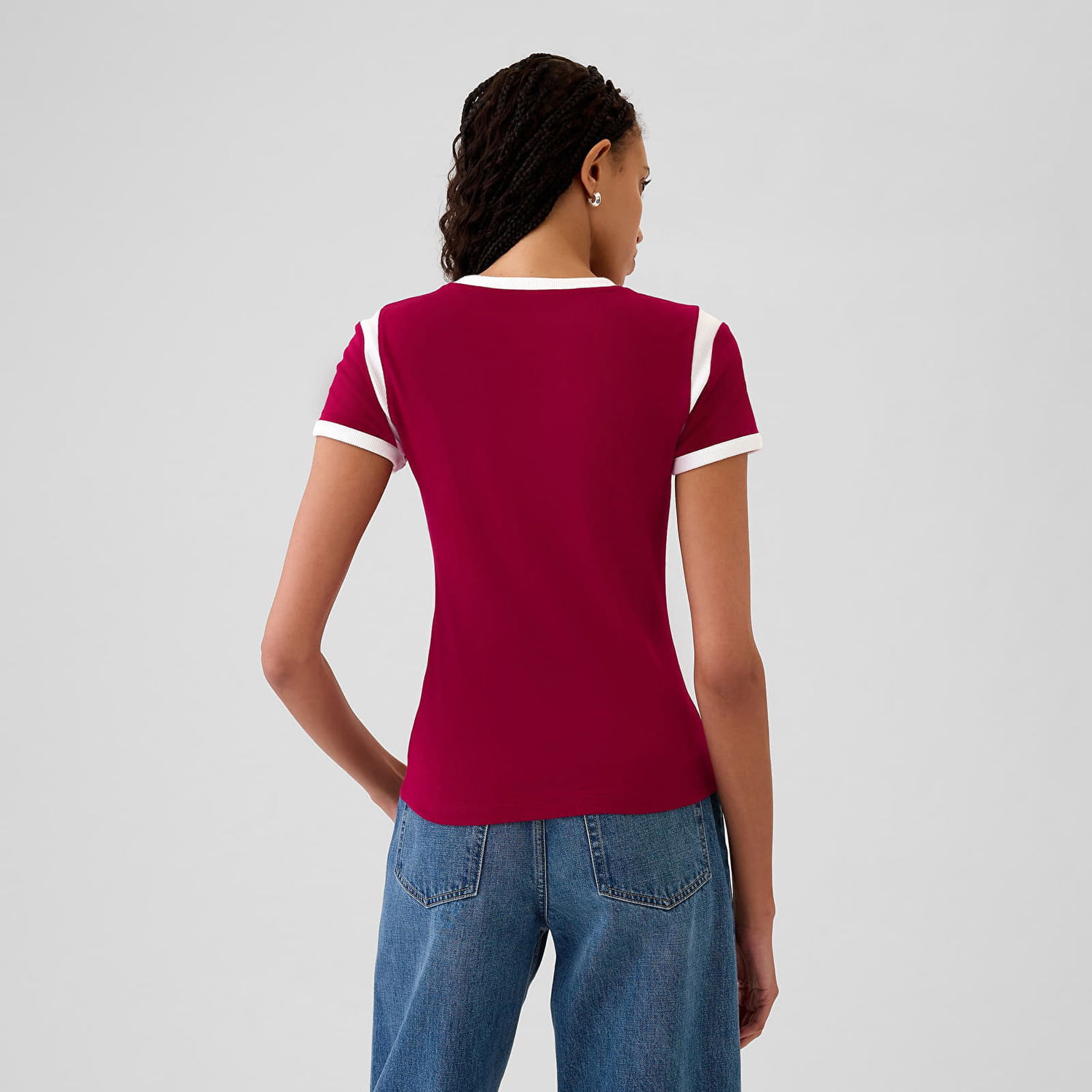 T-shirt GAP T-shirt Shortsleeve Logo Tee Beet Red XS Rød | 534391-02, 1