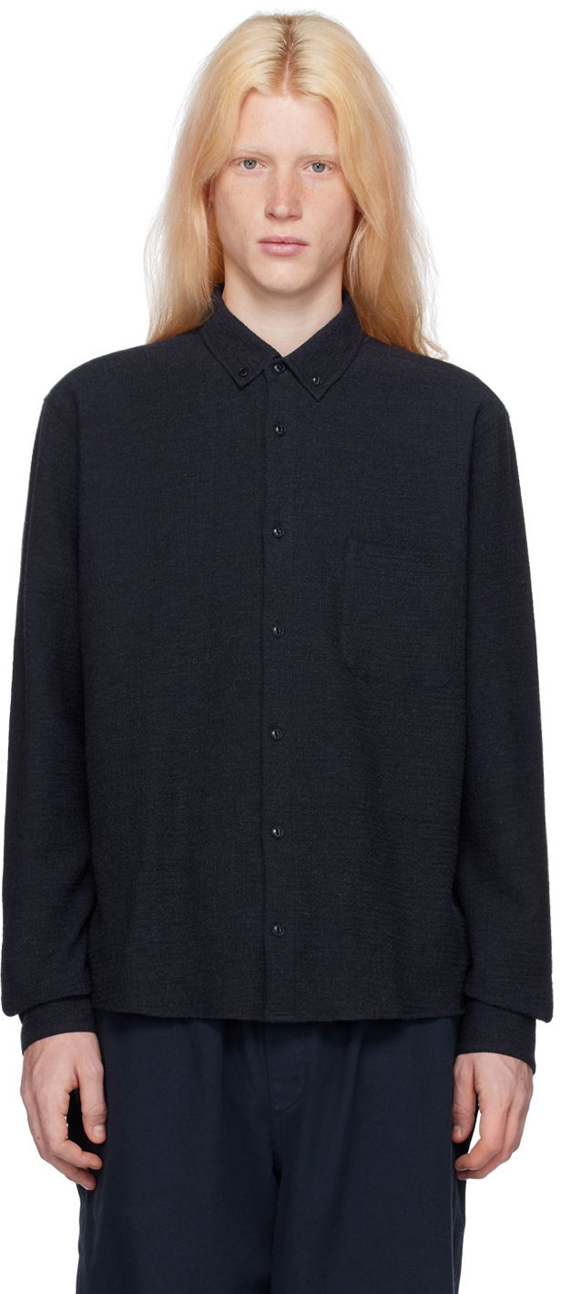 Skjorte YMC YMC Dean Button-Down Shirt Mørkeblå | P2VMC
