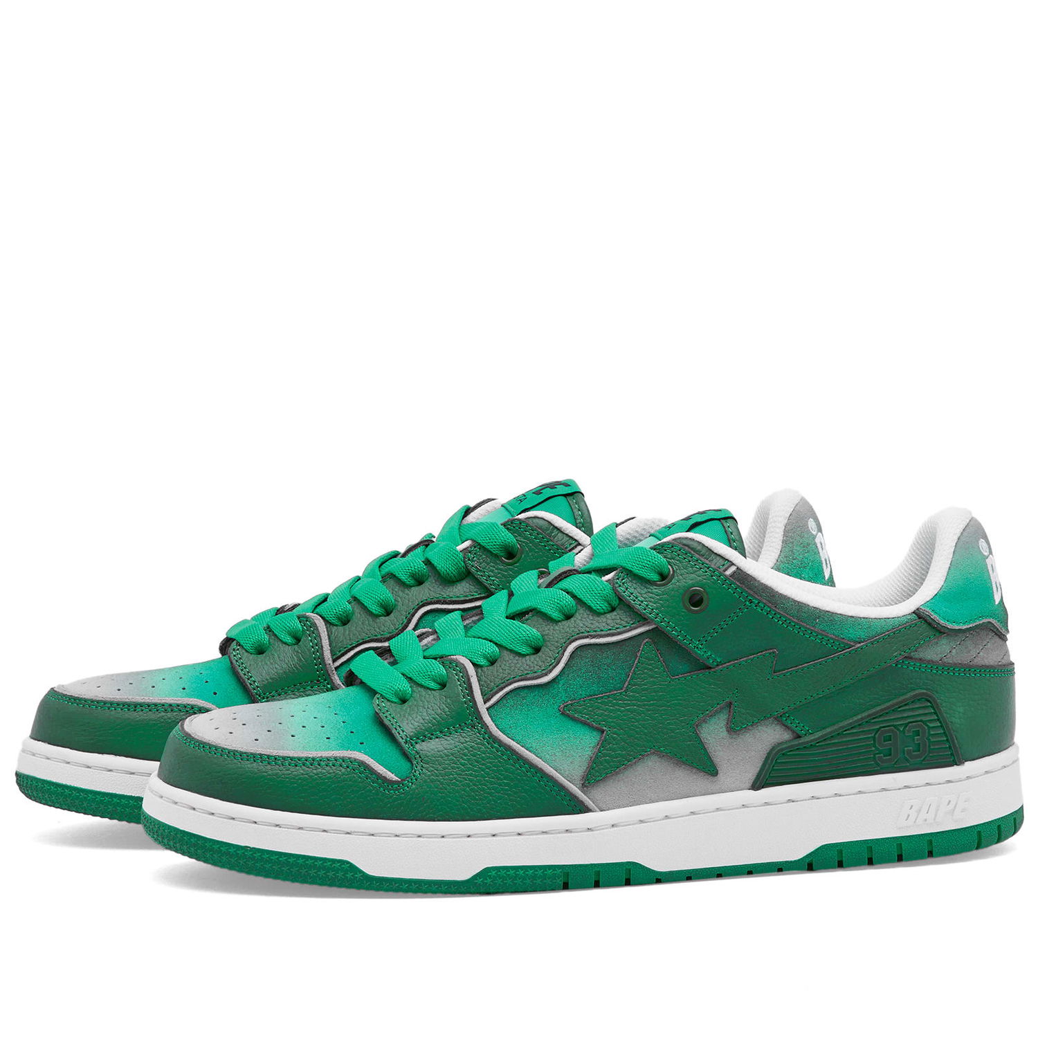 Sneakers og sko BAPE A Bathing Ape Men's Bape Sk8 Sta #4 Sneaker Green Grøn | 001FWJ801058I-GRN, 0