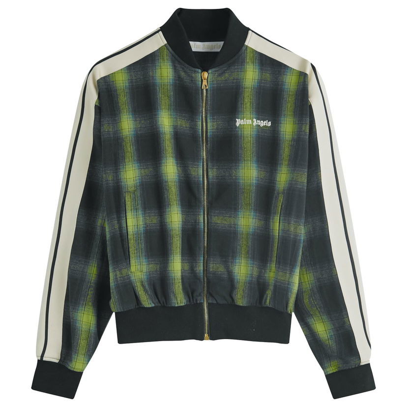 Bomberjakke Palm Angels Classic Logo Check Bomber Jacket Grøn | PWBD058F24FAB0015503