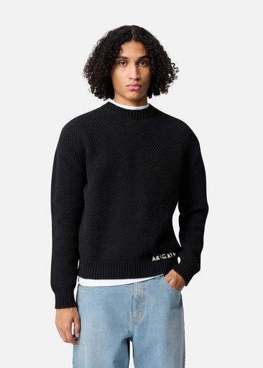 Sweater AXEL ARIGATO Block Knit Crew Neck Sweater Sort | A3331003, 7