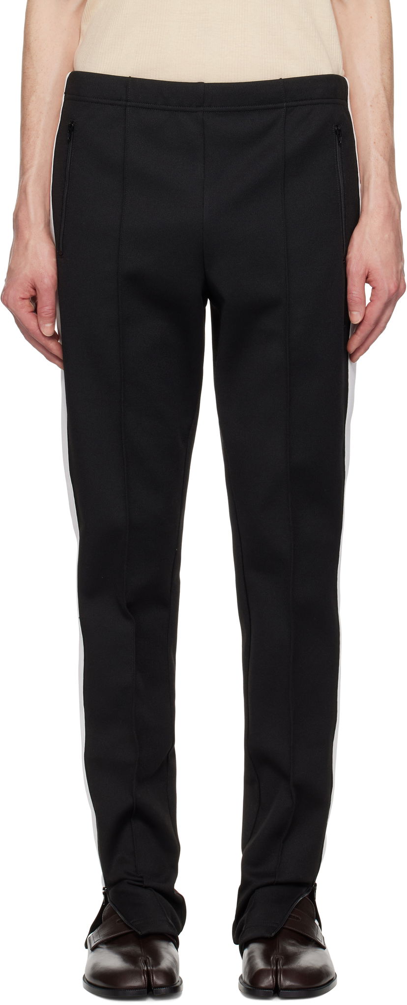 Joggingbukser Maison Margiela Maison Margiela Striped Sweatpants Sort | S50KA0675 S23168
