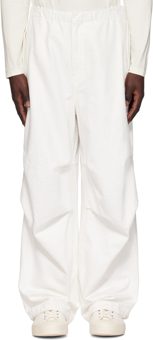Bukser Jil Sander Drawstring Denim Trousers Hvid | J21KA0178 J46463, 0