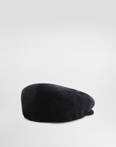 Kasket Dolce & Gabbana Dolce & Gabbana Velvet Flat Cap Mørkeblå | GH587AFUVJFN0000, 1