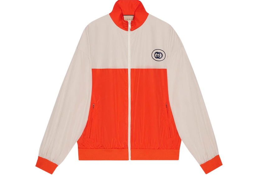 Jakke Gucci GG Logo Track Jacket Orange Ivory Orange | 693017 XJEDC 7387