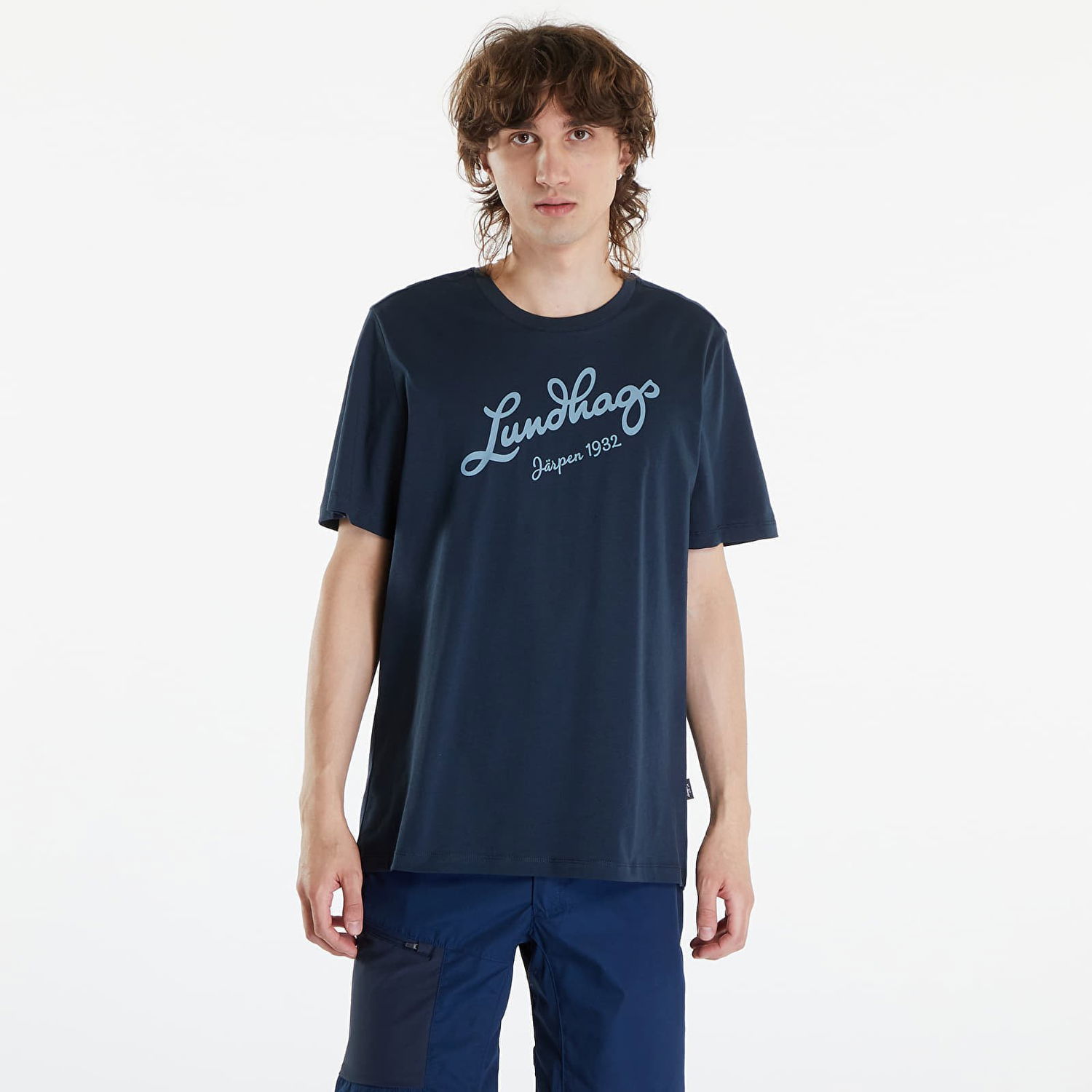T-shirt Lundhags Lundhags Järpen Logo T-Shirt Mørkeblå | 44317-24-75350, 0