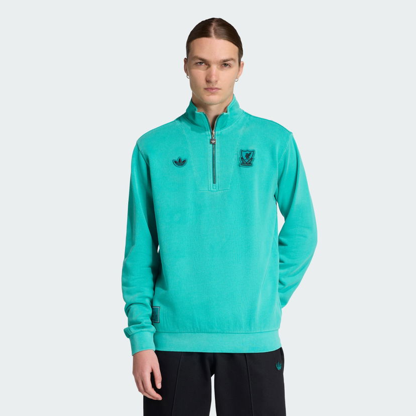 Sweatshirt adidas Performance Top Liverpool FC Terrace Icons Turkis | JX0668