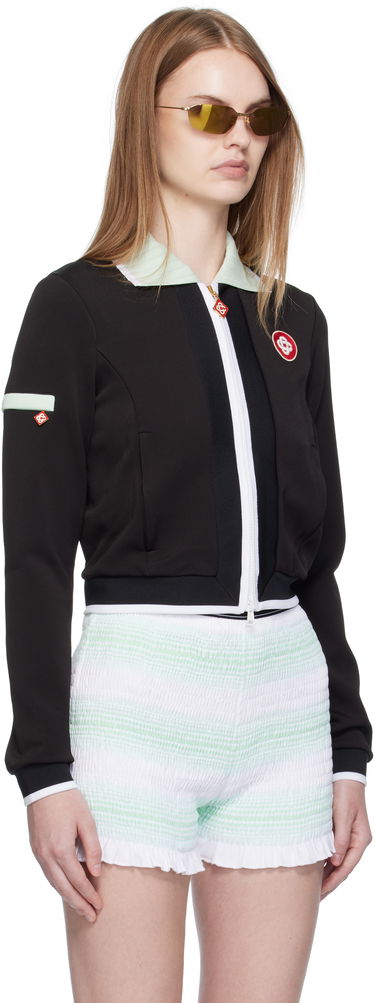 Jakke Casablanca Casablanca Viscose Cropped Track Jacket Sort | WPF25-JTP-378-01, 1