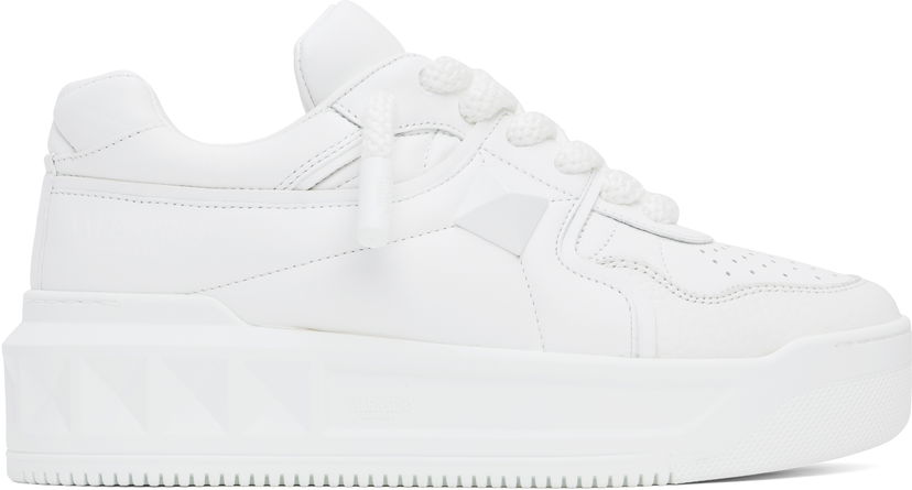 Sneakers og sko Valentino Valentino Garavani One Stud XL Nappa Leather Low-Top Hvid | 6Y2S0G37XTM