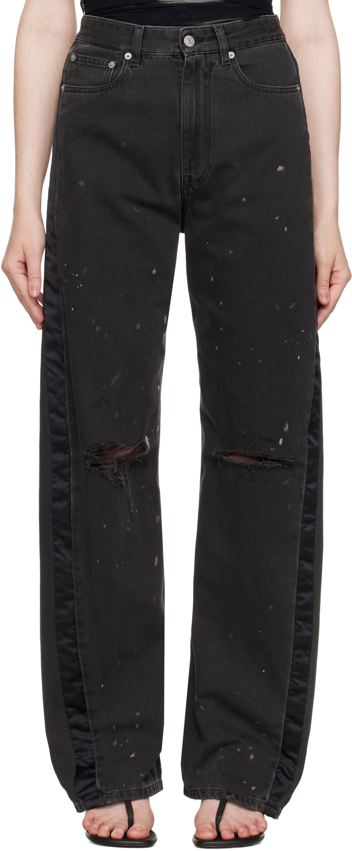 Jeans Maison Margiela MM6 Maison Margiela 5 Pockets Distressed Jeans Sort | S62LB0190 M30011, 0