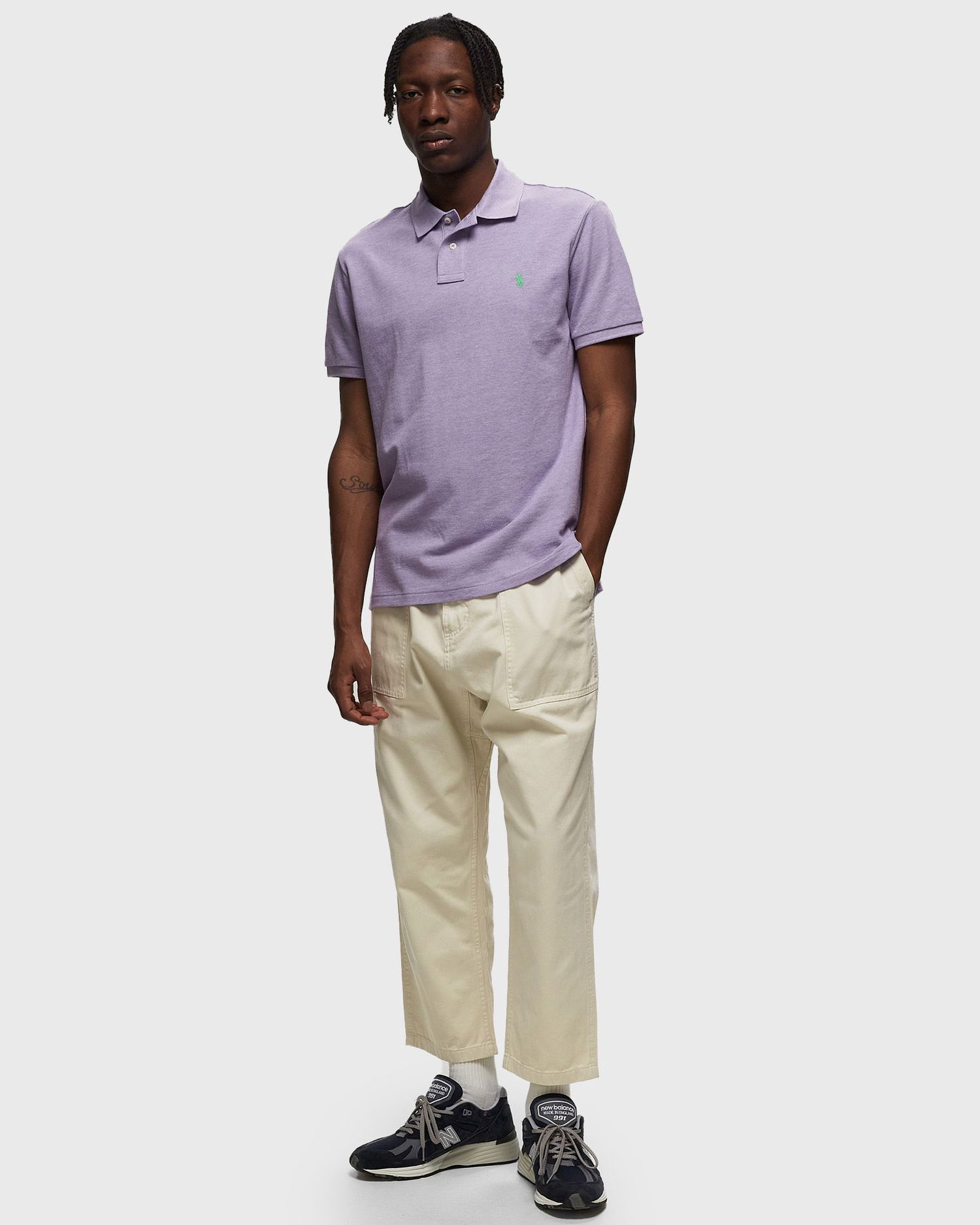 Polo skjorte Polo by Ralph Lauren SSKCCMSLM1-SHORT SLEEVE-KNIT Lilla | 710680784370, 1