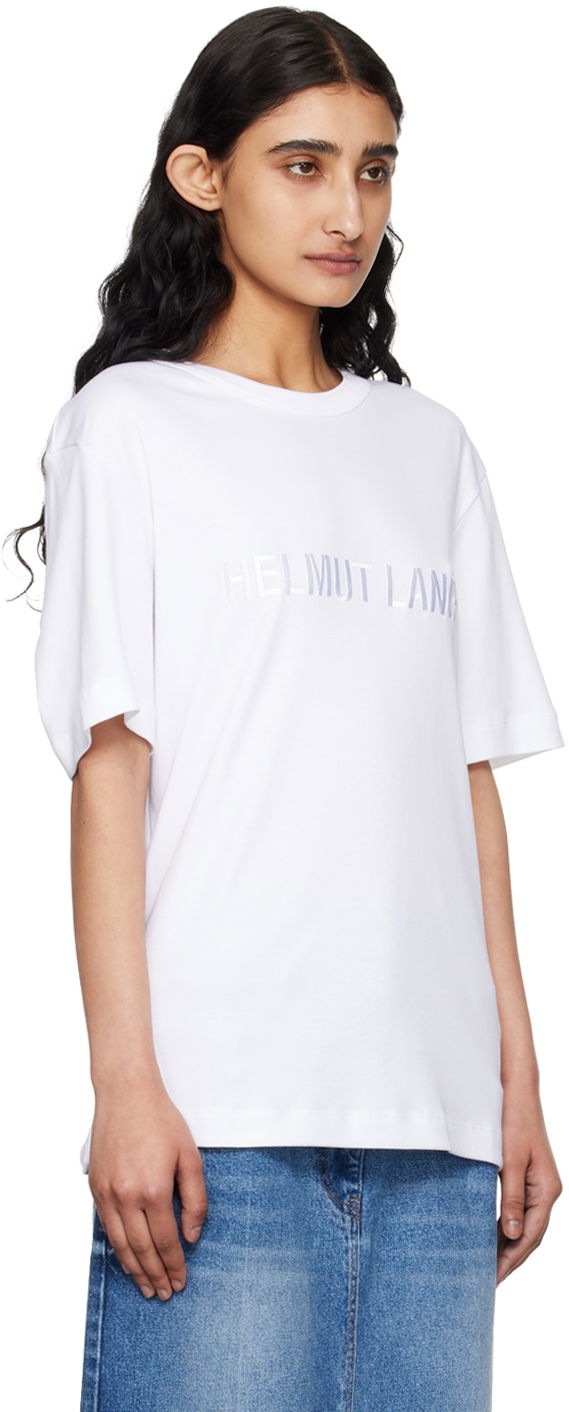 T-shirt Helmut Lang Embroidered Logo T-Shirt Hvid | O04HM599, 1