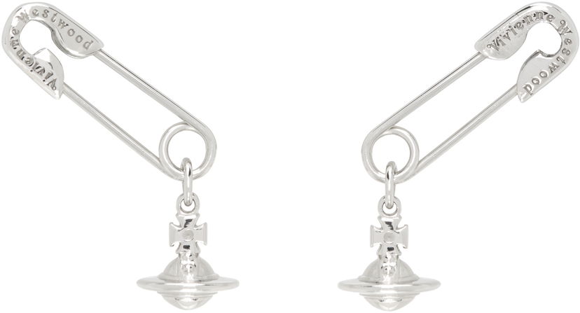 Øreringe Vivienne Westwood Vivienne Westwood Safety Pin Drop Earrings Metalisk | 6201035Y-01P019-