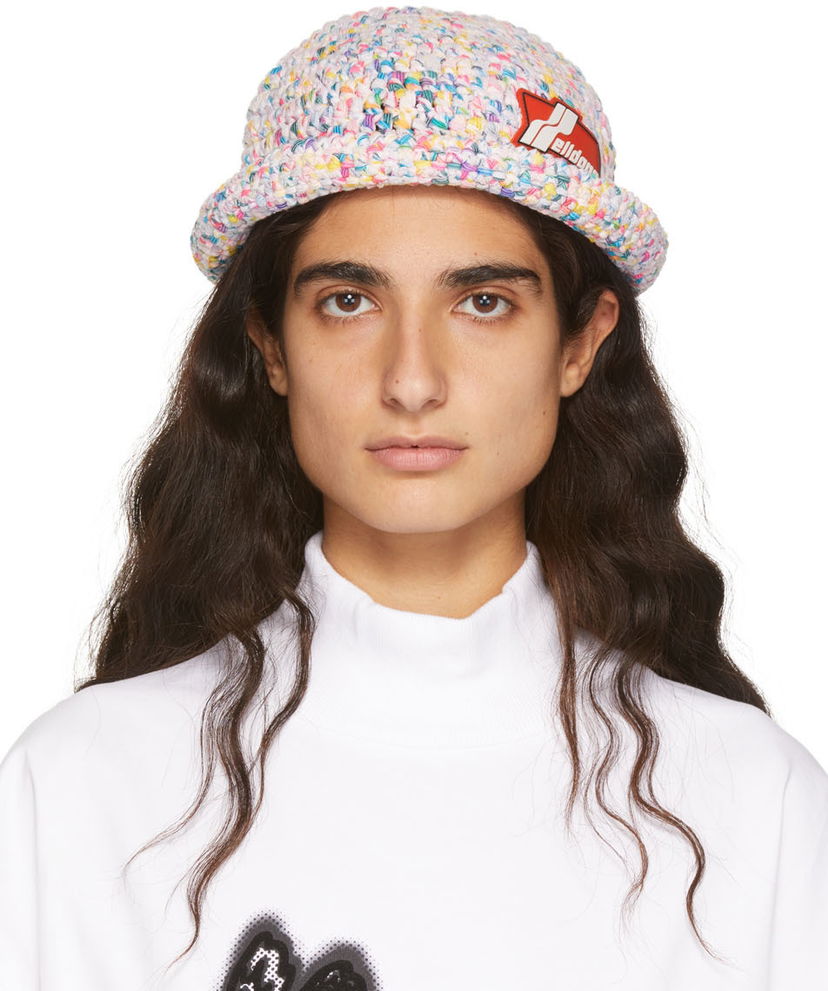 Hat We11done Crochet Logo Bucket Hat Flerfarvet | WD-KH1-22-650-U-BK