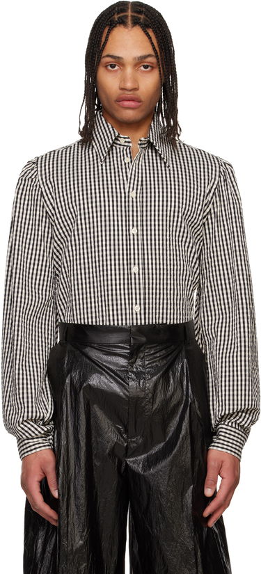 Skjorte Walter Van Beirendonck Walter Van Beirendonck Gingham Wings Shirt Hvid | 6004, 0