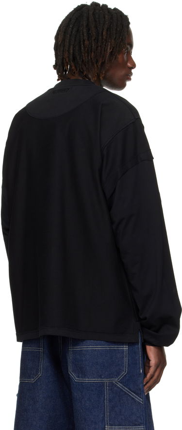 Sweatshirt VETEMENTS VETEMENTS 'Shut Down' Embroidered Longsleeve Sweatshirt Sort | UH76LS790B, 2