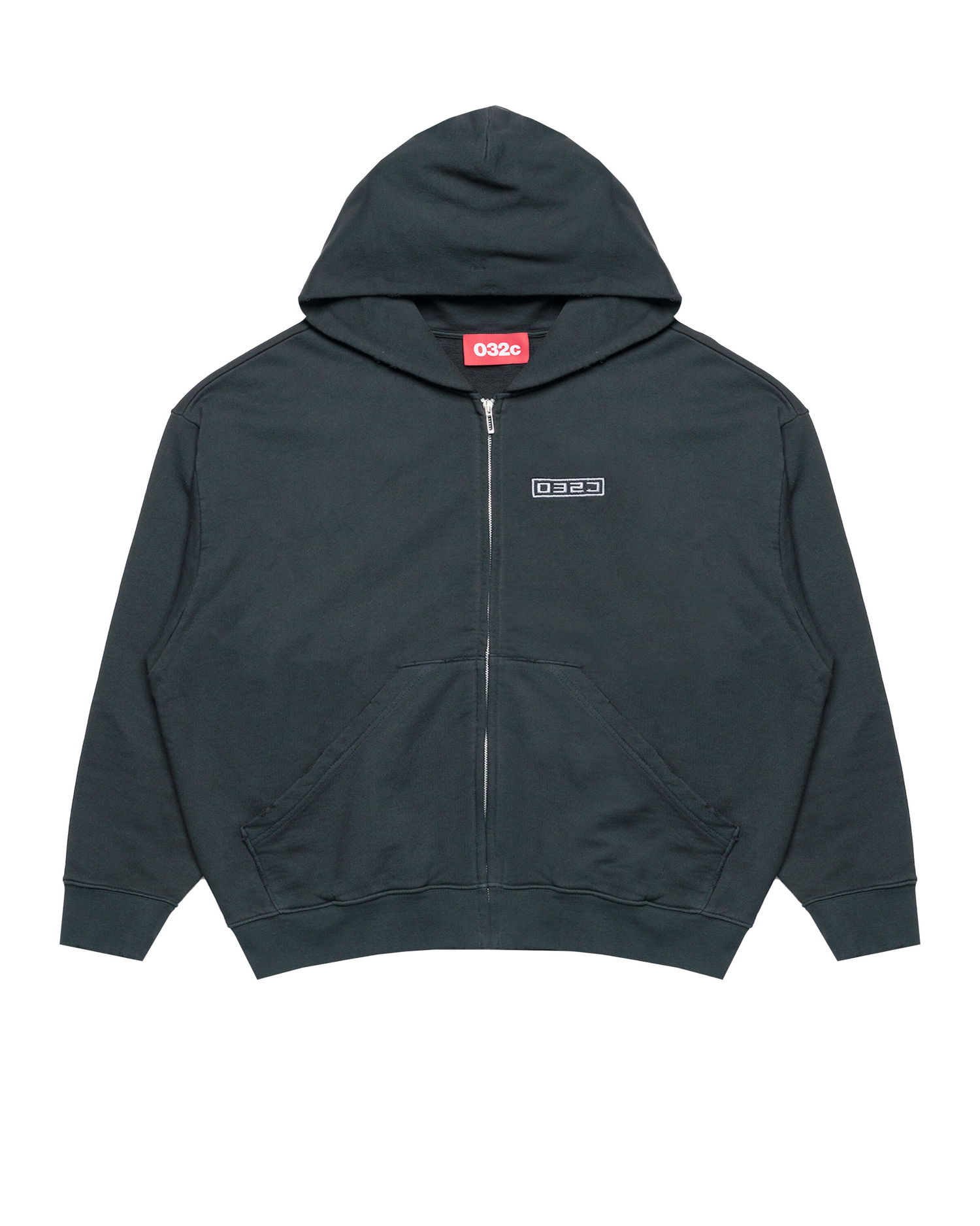 Sweatshirt 032C 032c "Routine" Zip-Up Hoodie Sort | S25-URC-0841-050, 0