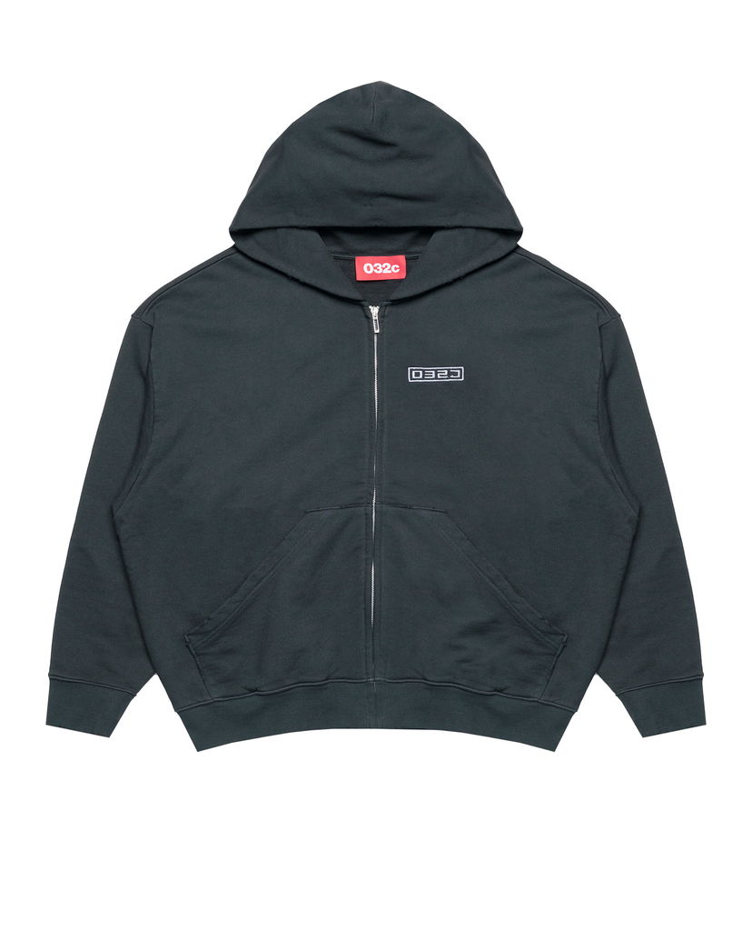 Sweatshirt 032C 032c "Routine" Zip-Up Hoodie Sort | S25-URC-0841-050