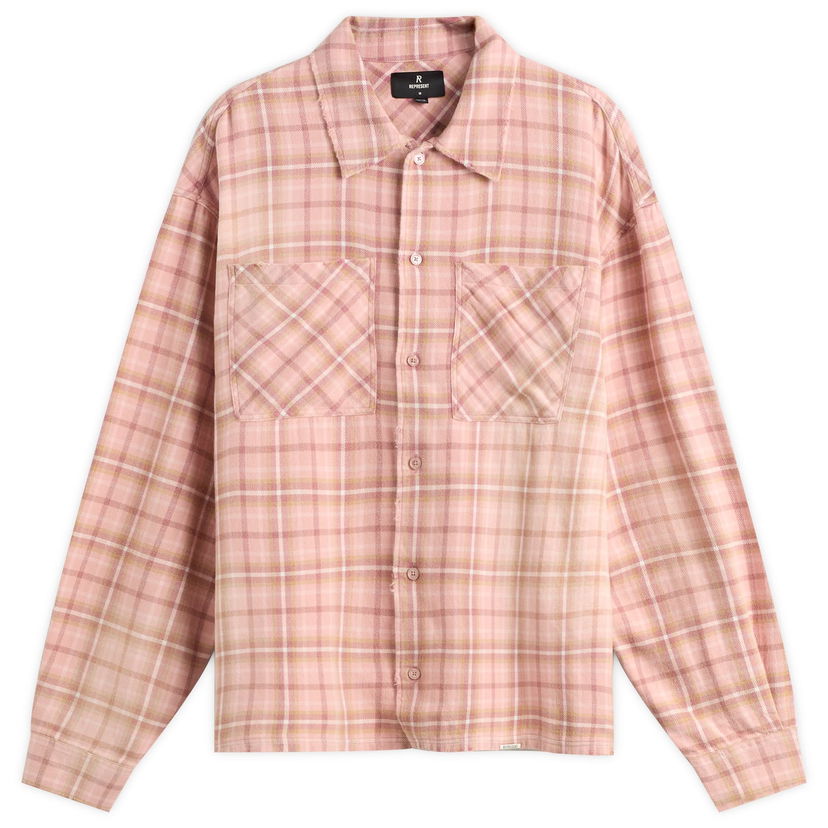 Skjorte Represent Clo Men's Flannel Checked Shirt Lyserød | MLM100106-24