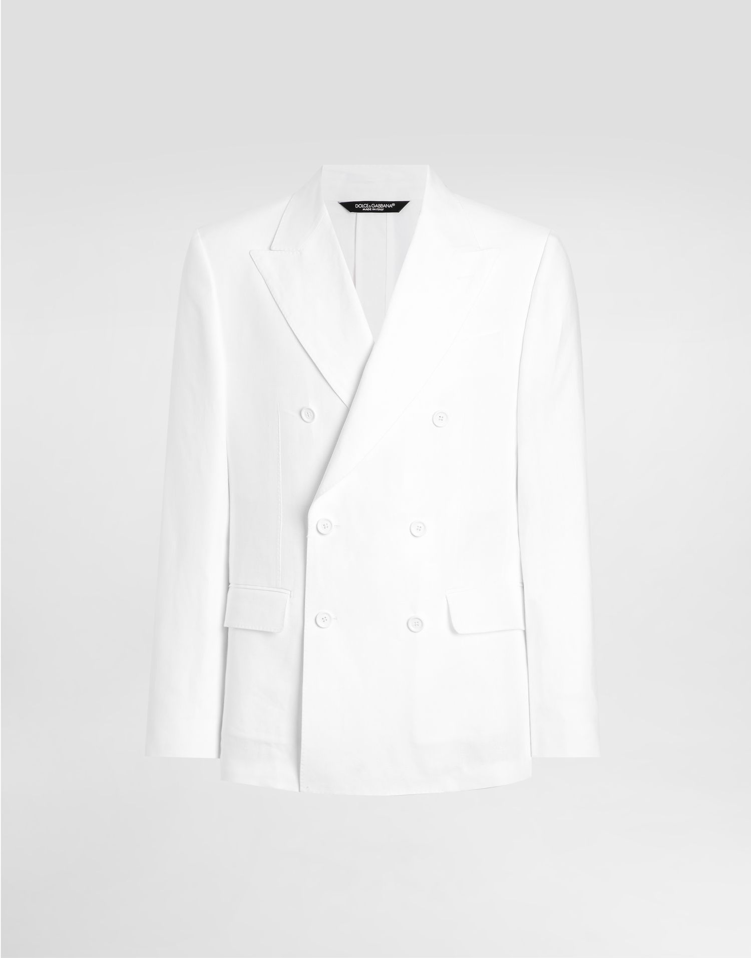 Jakke Dolce & Gabbana Dolce & Gabbana Double-breasted Linen Jacket Hvid | G2QS7TFU4MCW0800, 0