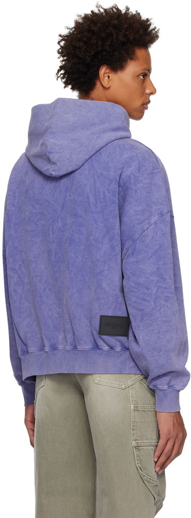 Sweatshirt We11done Wave Line Graphic Print Hoodie Lilla | WD-TH3-22-708-U-NV, 2