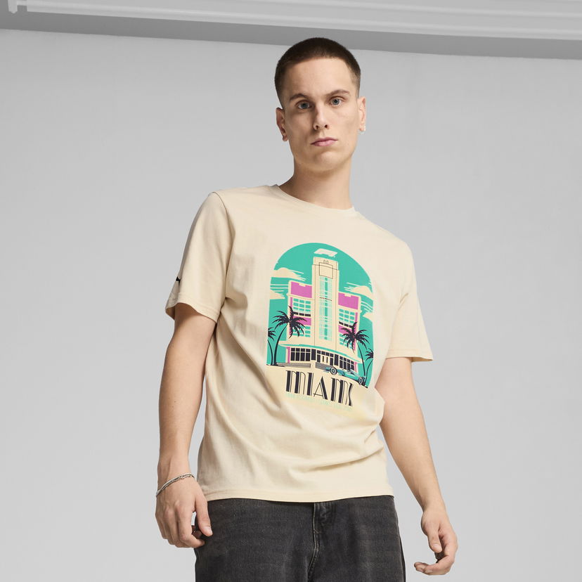 T-shirt Puma F1® Miami Graphic T-Shirt Beige | 630176_13