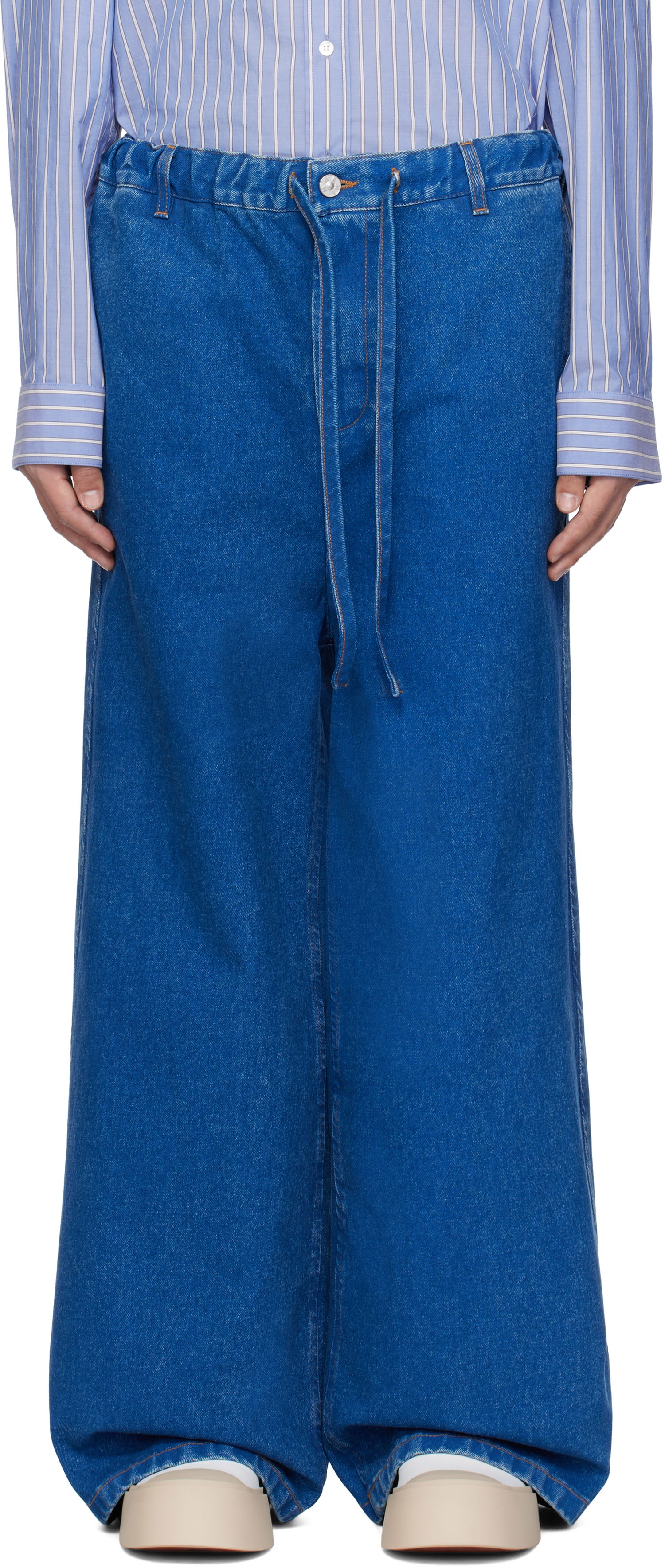 Jeans Marni Marni Drawstring Jeans Blå | PUJU0104A0 USCU83, 0