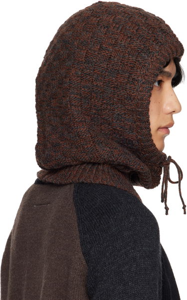 Hat Maison Margiela MM6 Maison Margiela Wool Blend Knit Hood Brun | SH2TB0005 M13174, 4