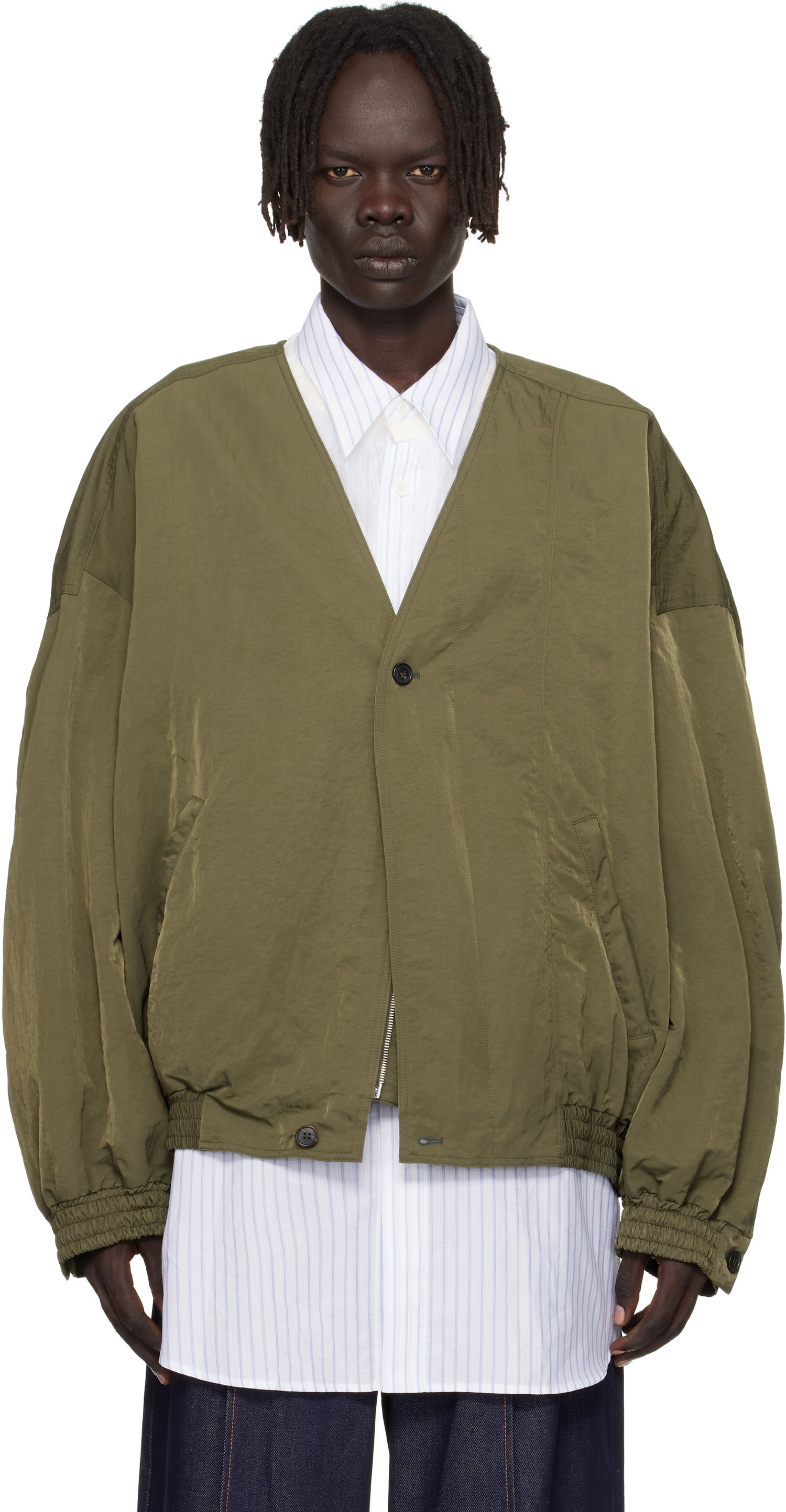 Bomberjakke HED MAYNER Hed Mayner Bomber Jacket Grøn | HMMB10028A-HB219, 0