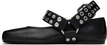 Sneakers og sko Alaïa ALAÏA Biker Ballerina Flats Sort | AA3A041CK290, 2