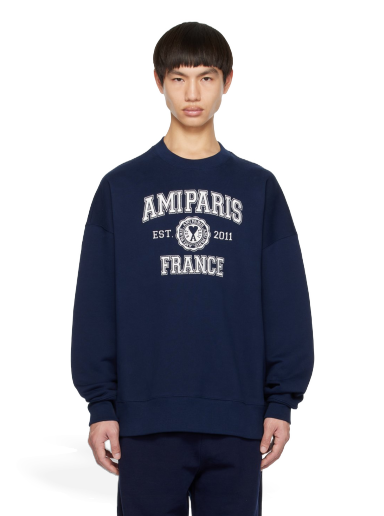 Sweatshirt AMI Sweatshirt Mørkeblå | USW008.747