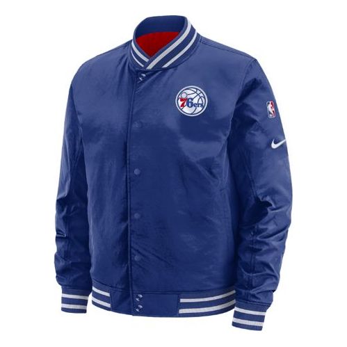 Bomberjakke Nike Philadelphia 76ers Reversible Jacket Blå | AV6597-495
