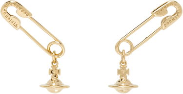 Øreringe Vivienne Westwood Vivienne Westwood Gold-Tone Safety Pin Drop Earrings Metalisk | 6201035Y-01R001-, 0