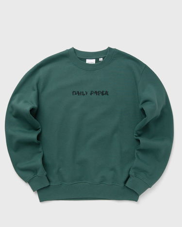Sweatshirt DAILY PAPER SHIELD FOCUS Distressed Logo Crewneck Sweatshirt Grøn | 2513077, 1