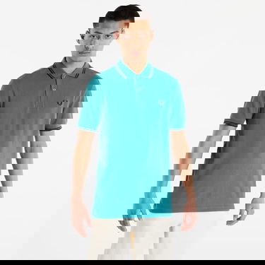 Polo skjorte Fred Perry Twin Tipped Polo Shirt Turkis | M3600 R35, 0