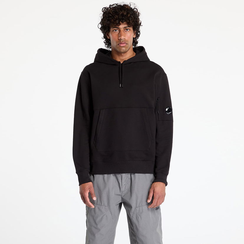 Sweatshirt C.P. Company C.P. Company Diagonally Raised Fleece Hooded Sweatshirt Sort | 18CMSS024A005086W-999