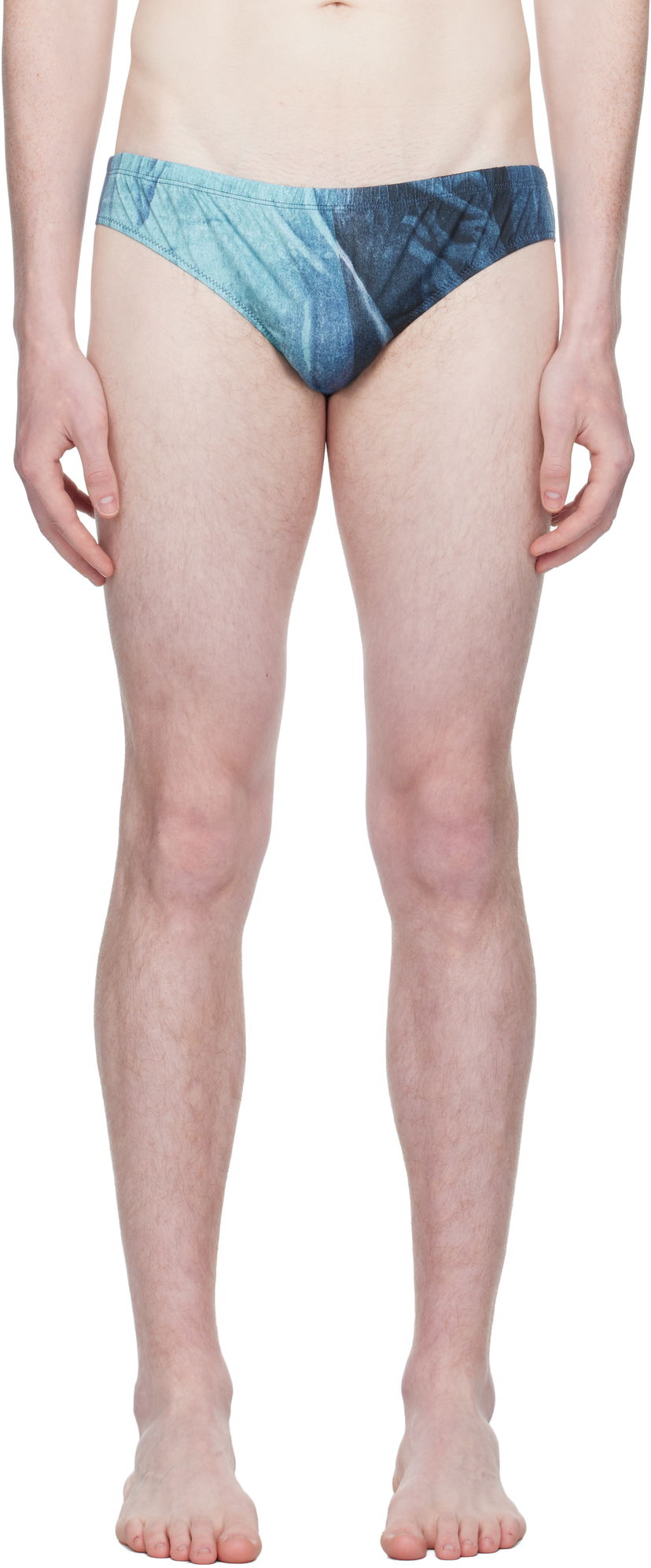 Badetøj Jean Paul Gaultier Jean Paul Gaultier Printed Swim Briefs Blå | 25/03-M-SW064-J010P-5557
